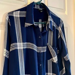 a.n.a Button-up Flannel Shirt